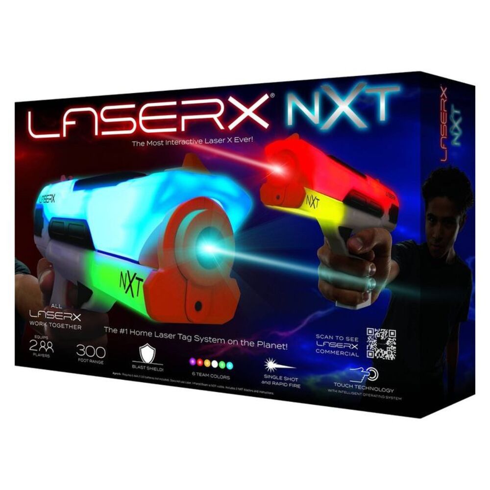 Laser X - 2pc Laser X NXT Tag Two Player 300 Range Toy Blast White